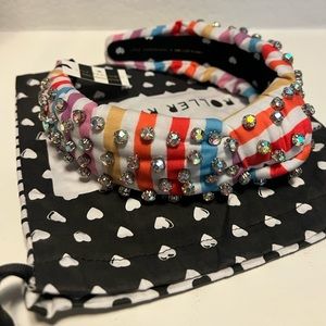 NWT Lele Sadoughi Roller Rabbit Rainbow Stripe Knot Headband